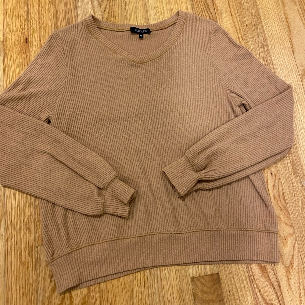 Tan Ribbed Sweater - Picture 2 of 3
